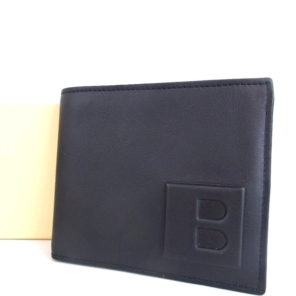 Bally Black Leather Bifold Wallet.